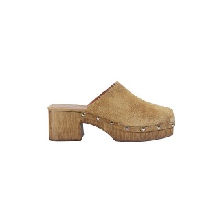 COPENHAGEN Pantoletten - Clogs SUEDE hellbraun | 38