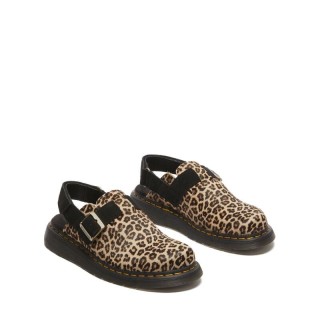 Dr. Martens Sandale - Jorge II Light Tan+Black Mini Leopard Spot Hair On+EH Suede - EU36 bis EU41 - Größe EU36 - leopard