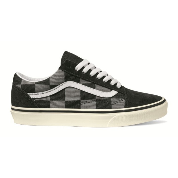 Vans Sneaker - Old Skool Mono Checkerboard - EU41 bis EU47 - für Männer - Größe EU41 - schwarz/grau