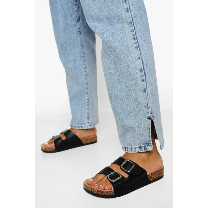 Slides Mit Doppelten Schnallen - Black - 36, Black