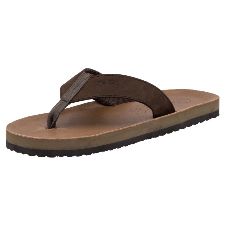 Rieker Zehentrenner, Sommerschuh, Strandschuh, Badeschuh, Poolslide mit Zehensteg