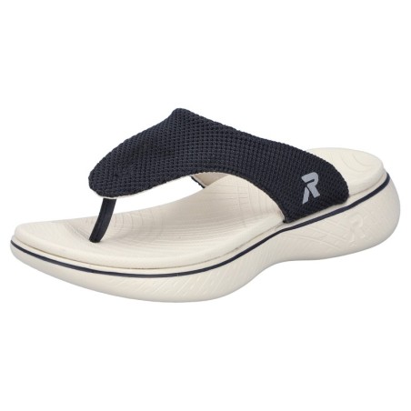 RIEKER Sport Zehentrenner, Sommerschuh, Strandschuh, Badeschuh, Urlaubschuh mit weichem Zehensteg