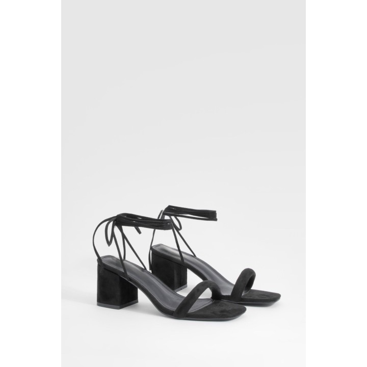 Riemchen-Heels Mit Niedrigem Blockabsatz - Black - 37, Black