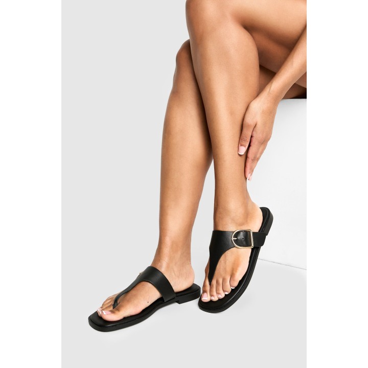 Flip-Flops Mit Schnallen-Detail - Black - 37, Black