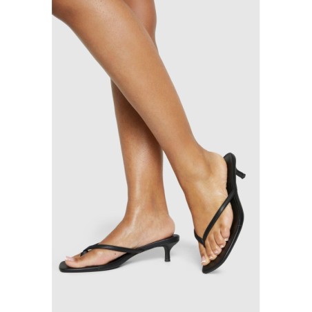 Breite Passform Mules Mit Absatz - Black - 38, Black