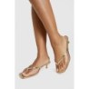 Breite Passform Mules Mit Absatz - Gold - 38, Gold
