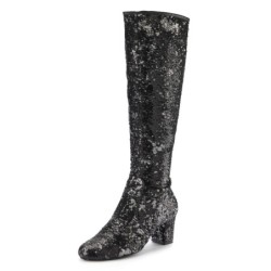 LASCANA Belle Affaire Stiefel "Paillettenverzierter Langschaftstiefel,", Langer Stiefel, Stiefelette, Blockabsatz