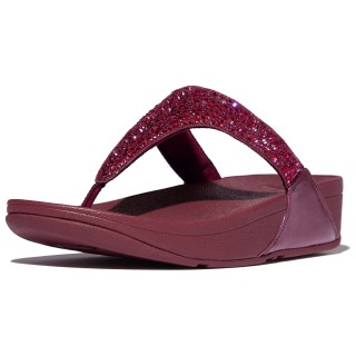 Fitflop Zehentrenner "LULU CRYSTAL", Sandale, Pantolette mit Schmucksteine