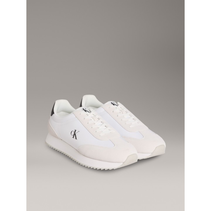 Calvin Klein Jeans Sneaker "RETRO RUNNER LACE UP NY-SU", Freizeitschuh, Halbschuh, Schnürschuh mit seitlichem CK-Logo