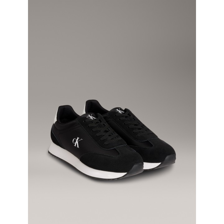 Calvin Klein Jeans Sneaker "RETRO RUNNER LACE UP NY-SU", Freizeitschuh, Halbschuh, Schnürschuh mit seitlichem CK-Logo