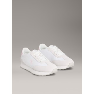Calvin Klein Jeans Sneaker "RUNNER LACEUP MG NYLON MIX", Schnürschuh, Halbschuh, Runner-Sneaker mit rosefarbenen Akzenten