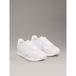 Calvin Klein Jeans Sneaker "RUNNER LACEUP MG NYLON MIX", Schnürschuh, Halbschuh, Runner-Sneaker mit rosefarbenen Akzenten