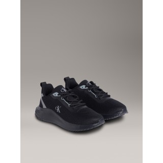 Calvin Klein Jeans Sneaker "EVA RUNNER L-UP MIX MESH LOGO CK", Schnürschuh, Freizeitschuh, Halbschuh mit CK Logo an der Seite