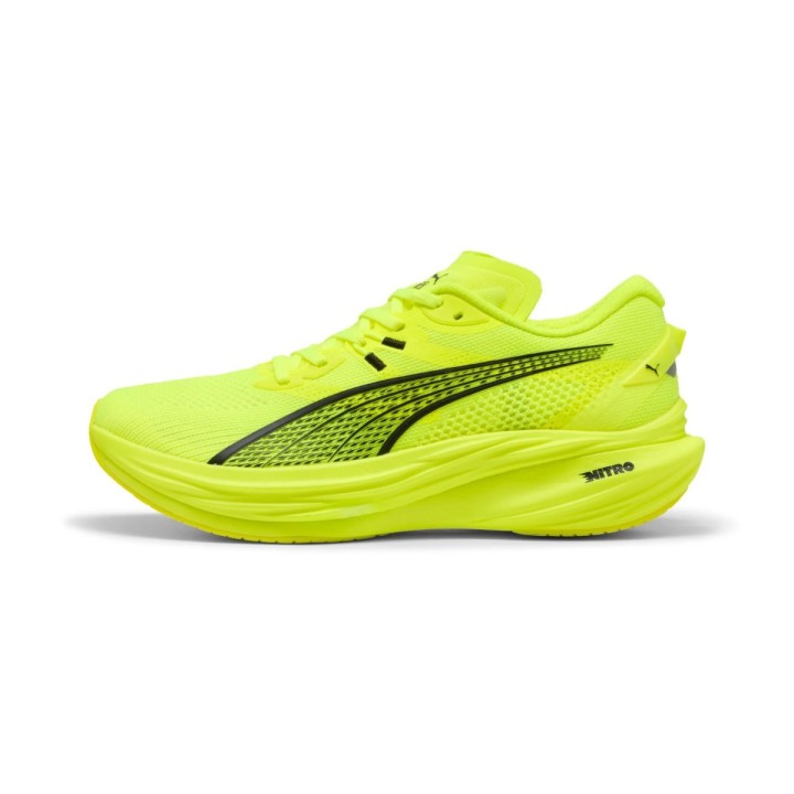 Puma Deviate Nitro 3 Schuhe Gelb Grün SS25, Größe 40,5 - EUR
