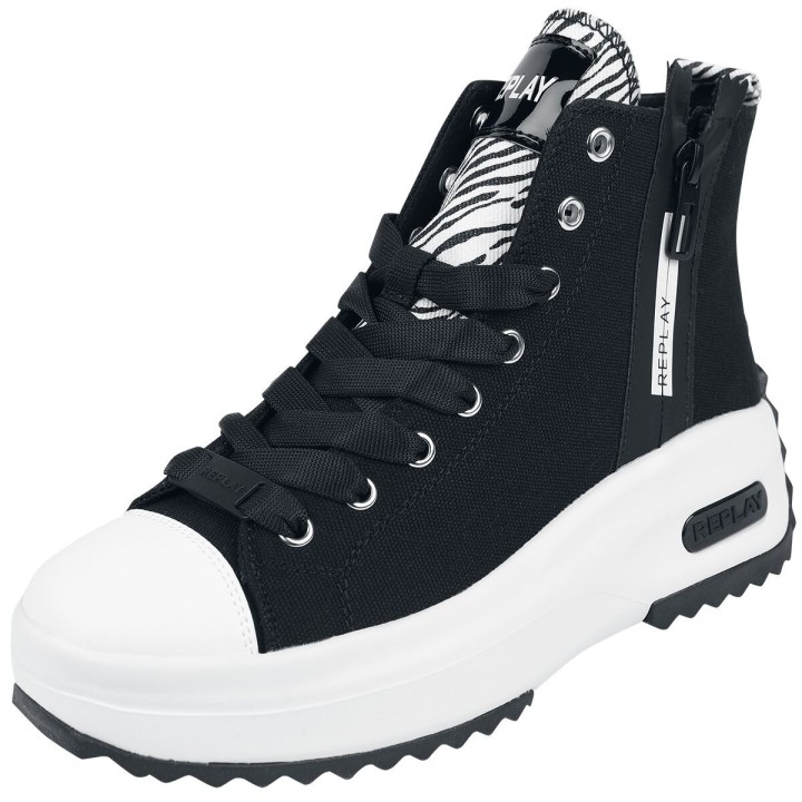 Replay Footwear AQUA 2 ZIP Sneaker high schwarz