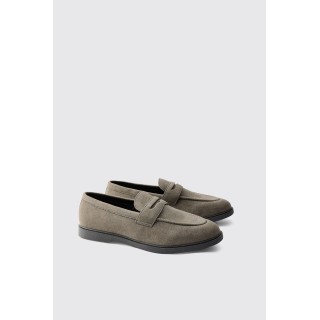 Loafer aus Wildlederimitat - Grau - 41, Grau