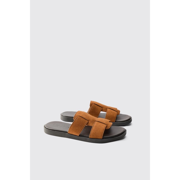 Kunstleder-Sandalen - Beige - 41, Beige