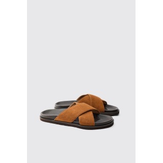 Kunstleder-Sandalen - Beige - 41, Beige