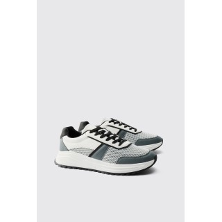 Klobige Mesh-Sneaker - Weiß - 40, Weiß