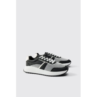 Klobige Mesh-Sneaker - Schwarz - 40, Schwarz