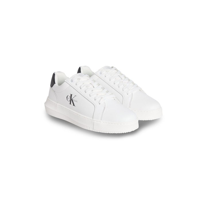 Calvin Klein Jeans Sneaker "CHUNKY CUPSOLE MONO LTH", Schnürschuh, Halbschuh, Freizeitsneaker mit seitlichem Logo