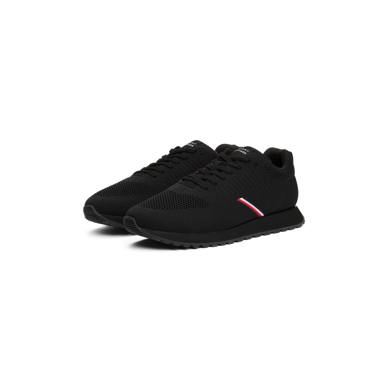 Tommy Hilfiger Sneaker "NEW RUNNER EVA CORPO KNIT", Freizeitschuh, Halbschuh, Schnürschuh mit Streifen in Tommy Farben