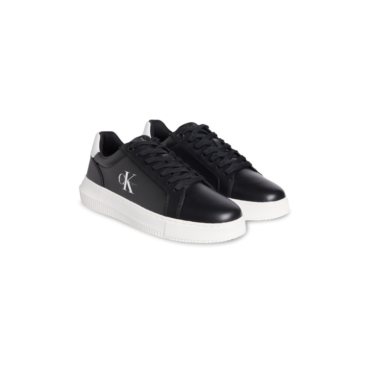 Calvin Klein Jeans Sneaker "CHUNKY CUPSOLE MONO LTH", Schnürschuh, Halbschuh, Freizeitsneaker mit seitlichem Logo