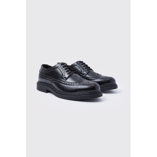 Klassische Kunstleder-Schuhe - Schwarz - 41, Schwarz