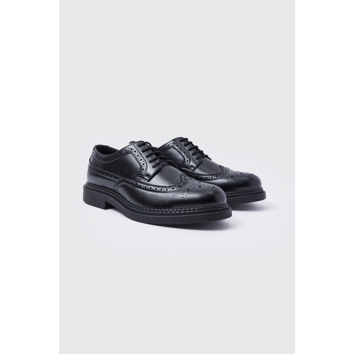 Klassische Kunstleder-Schuhe - Schwarz - 41, Schwarz