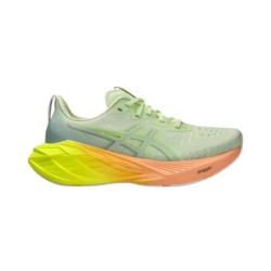 Asics Novablast 4 Paris Grün Gelb  Damen Laufschuhe, Größe 40 - EUR