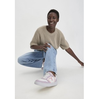 hessnatur Damen Sneaker Heart aus chromfrei gegerbtem Glatt-Leder - rosa - Größe 36