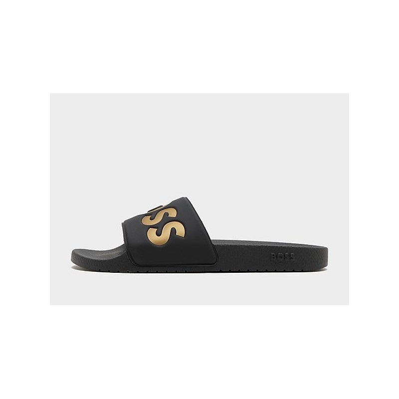 BOSS Aryeh Slides - Black - Mens, Black