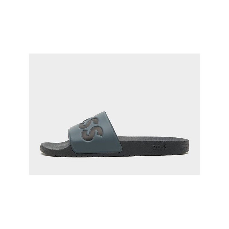 BOSS Aryeh Slides - Grey - Mens, Grey