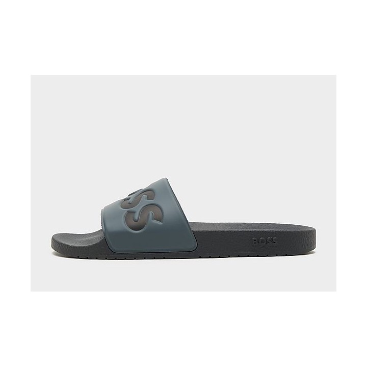 BOSS Aryeh Slides - Grey - Mens, Grey