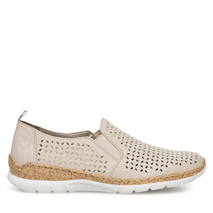 Halbschuhe Rieker N4251-60 Beige