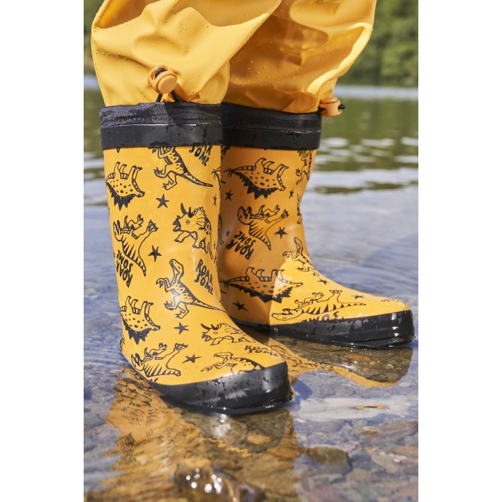 Gemusterte Kinder Winter-Regenstiefel II - Gelb