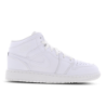 Jordan 1 Mid Unisex Schuhe - Weiß - Größe: 36 - Textil, Leder - Foot Locker