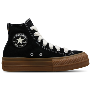 Converse Ctas Lift Platform High Damen Schuhe - Schwarz - Größe: 36 - Wildleder - Foot Locker