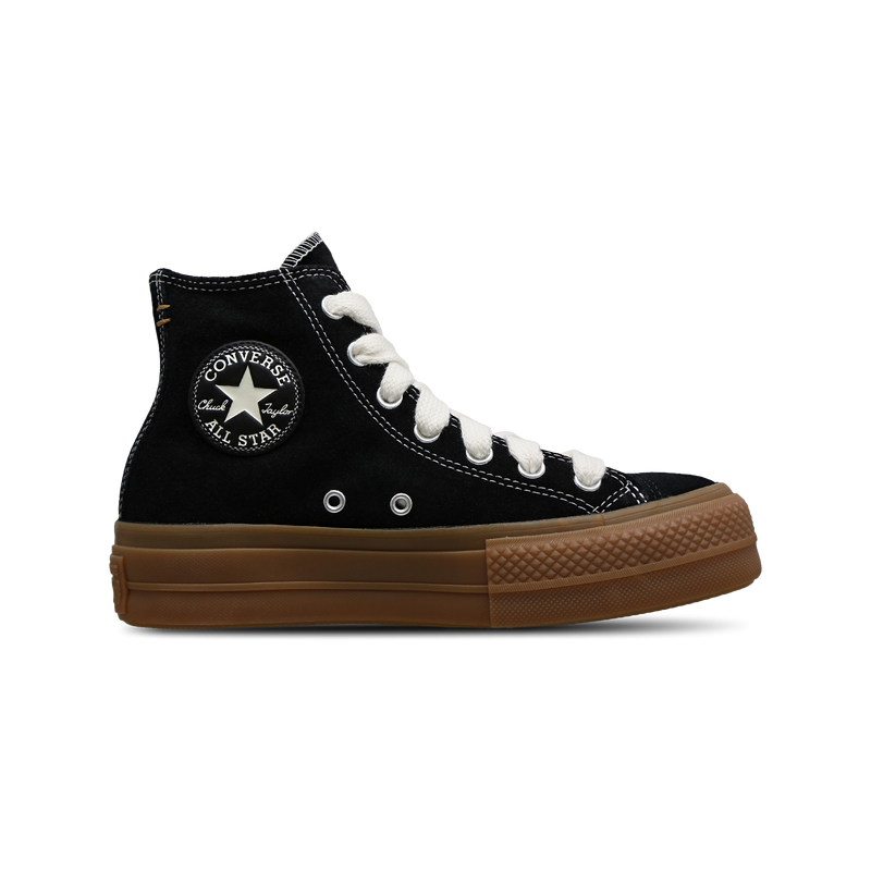Converse Ctas Lift Platform High Damen Schuhe - Schwarz - Größe: 36 - Wildleder - Foot Locker