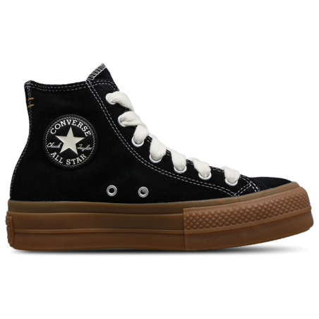 Converse Ctas Lift Platform High Damen Schuhe - Schwarz - Größe: 36 - Wildleder - Foot Locker