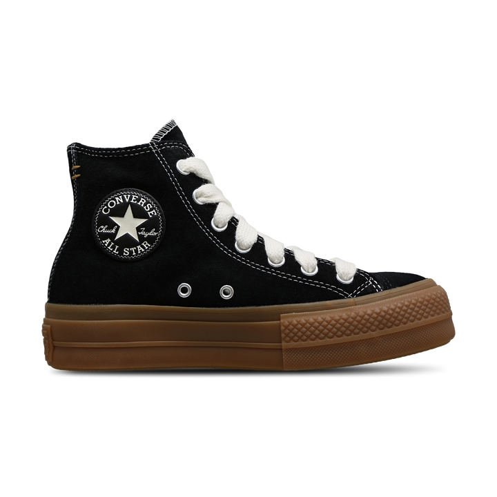 Converse Ctas Lift Platform High Damen Schuhe - Schwarz - Größe: 36 - Wildleder - Foot Locker