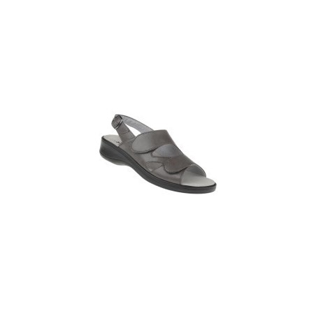 tessamino | Damen Sandalen | Sola-Stretch in Leder Optik | Weite H | wechselbares Fußbett mit Microfaserüberzug
