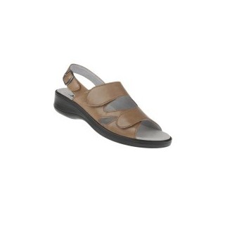 tessamino | Damen Sandalen | Sola-Stretch in Leder Optik | Weite H | wechselbares Fußbett mit Microfaserüberzug