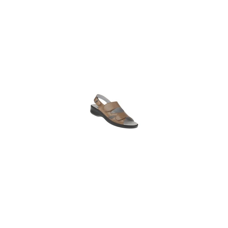 tessamino | Damen Sandalen | Sola-Stretch in Leder Optik | Weite H | wechselbares Fußbett mit Microfaserüberzug
