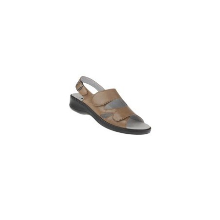 tessamino | Damen Sandalen | Sola-Stretch in Leder Optik | Weite H | wechselbares Fußbett mit Microfaserüberzug