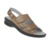 tessamino | Damen Sandalen | Sola-Stretch in Leder Optik | Weite H | wechselbares Fußbett mit Microfaserüberzug