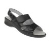 tessamino | Damen Sandalen | Sola-Stretch in Leder Optik | Weite H | wechselbares Fußbett mit Microfaserüberzug