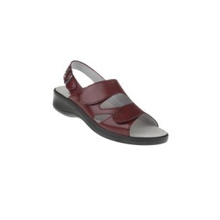 tessamino | Damen Sandalen | Sola-Stretch in Leder Optik | Weite H | wechselbares Fußbett mit Microfaserüberzug