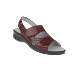 tessamino | Damen Sandalen | Sola-Stretch in Leder Optik | Weite H | wechselbares Fußbett mit Microfaserüberzug