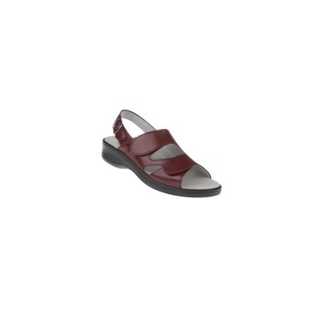 tessamino | Damen Sandalen | Sola-Stretch in Leder Optik | Weite H | wechselbares Fußbett mit Microfaserüberzug